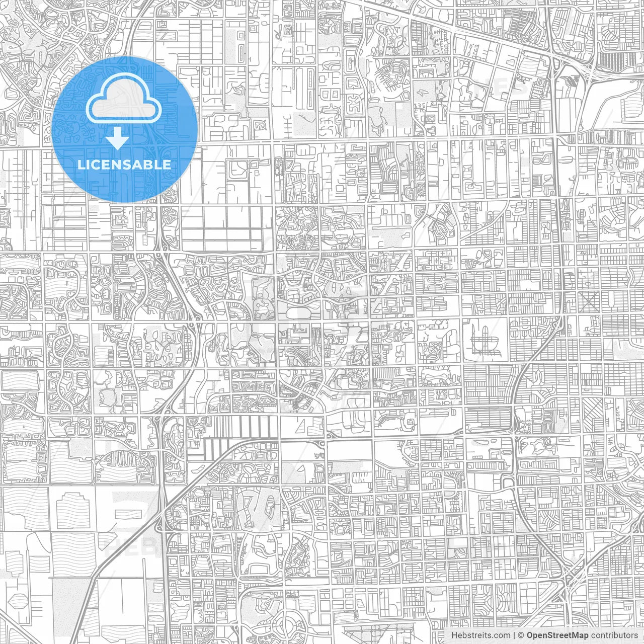 Pembroke Pines, Florida, USA, bright outlined vector map