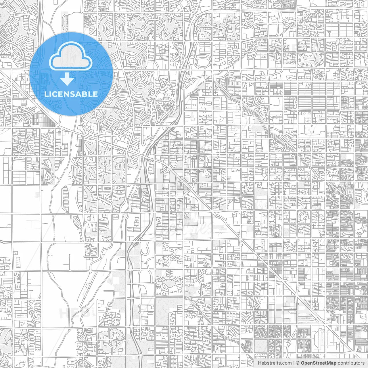 Peoria, Arizona, USA, bright outlined vector map