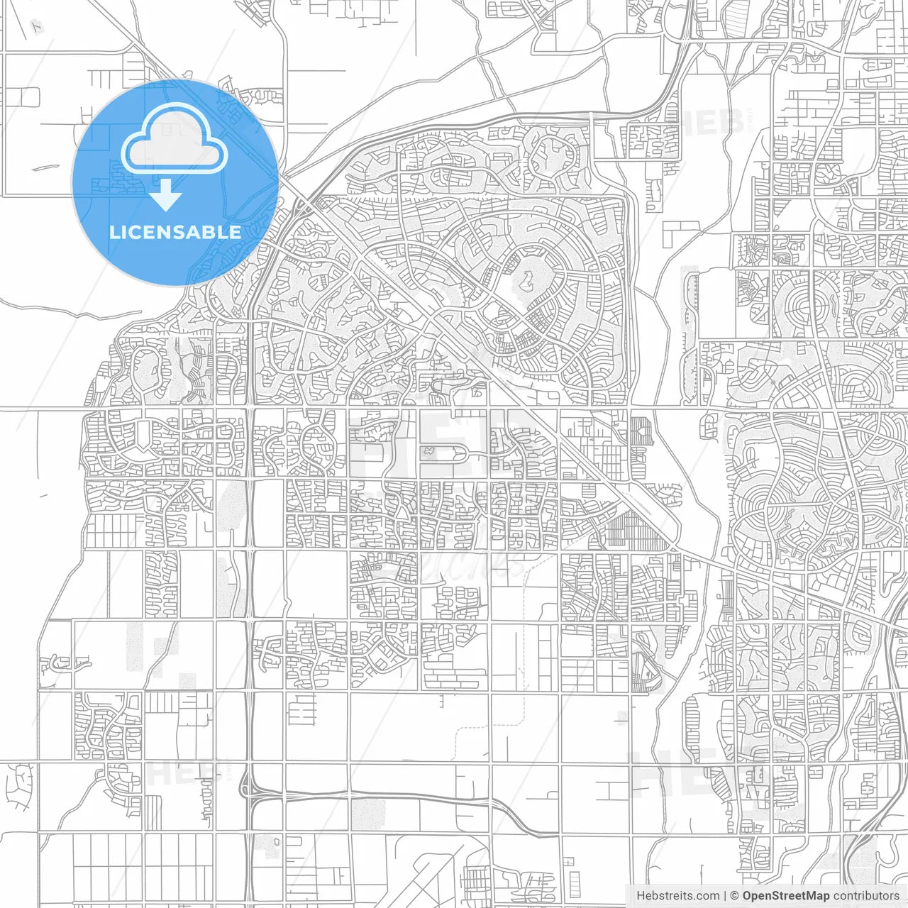 Surprise, Arizona, USA, bright outlined vector map