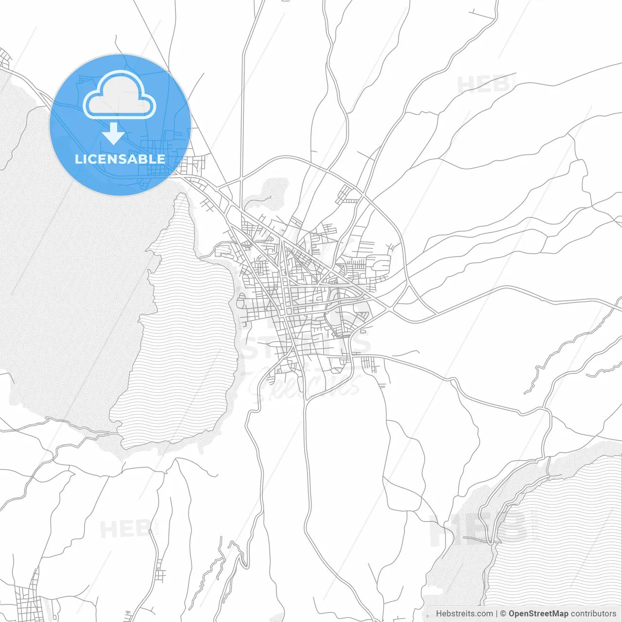 Masaya, Masaya, Nicaragua, bright outlined vector map