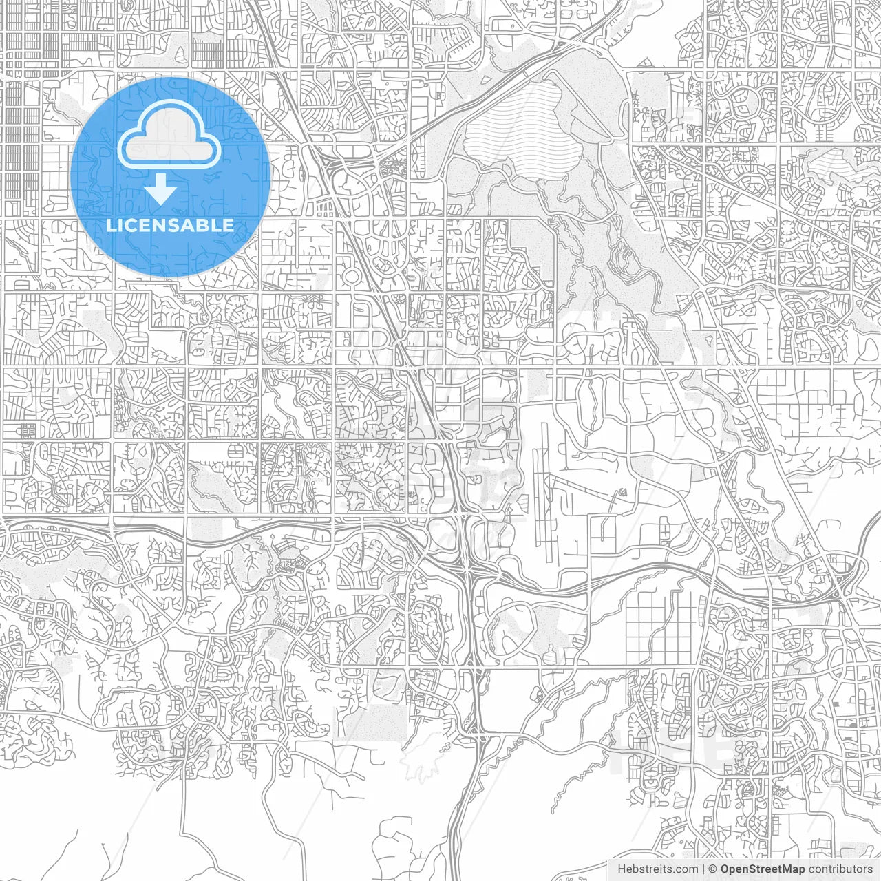 Centennial, Colorado, USA, bright outlined vector map