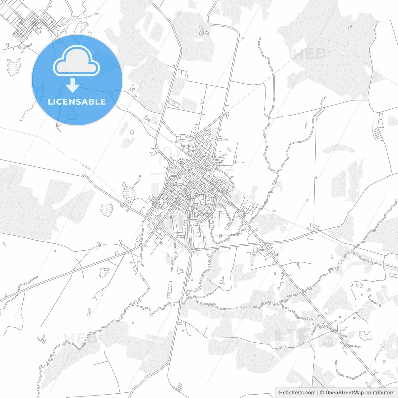 Florida, Camagüey, Cuba, bright outlined vector map