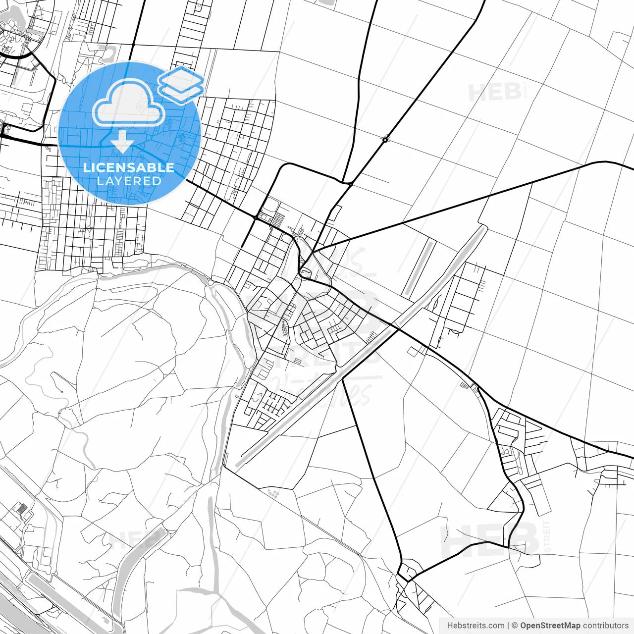 Layered PDF map of Groß-Enzersdorf, Lower Austria, Austria