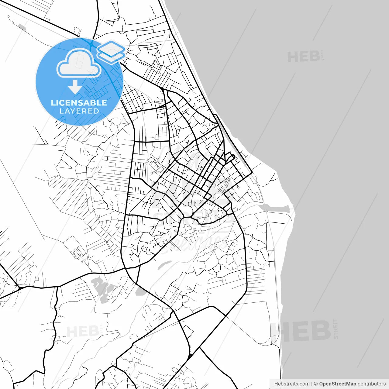 Layered PDF map of Lankaran, Azerbaijan