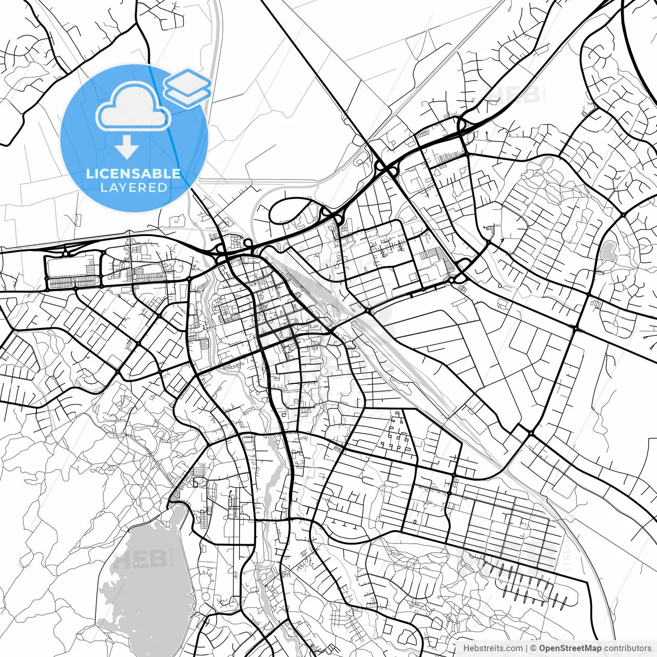 Layered PDF map of Seinäjoki, Finland