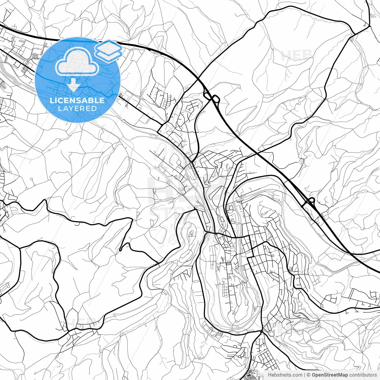 Layered PDF map of Arnsberg, North Rhine-Westphalia, Germany