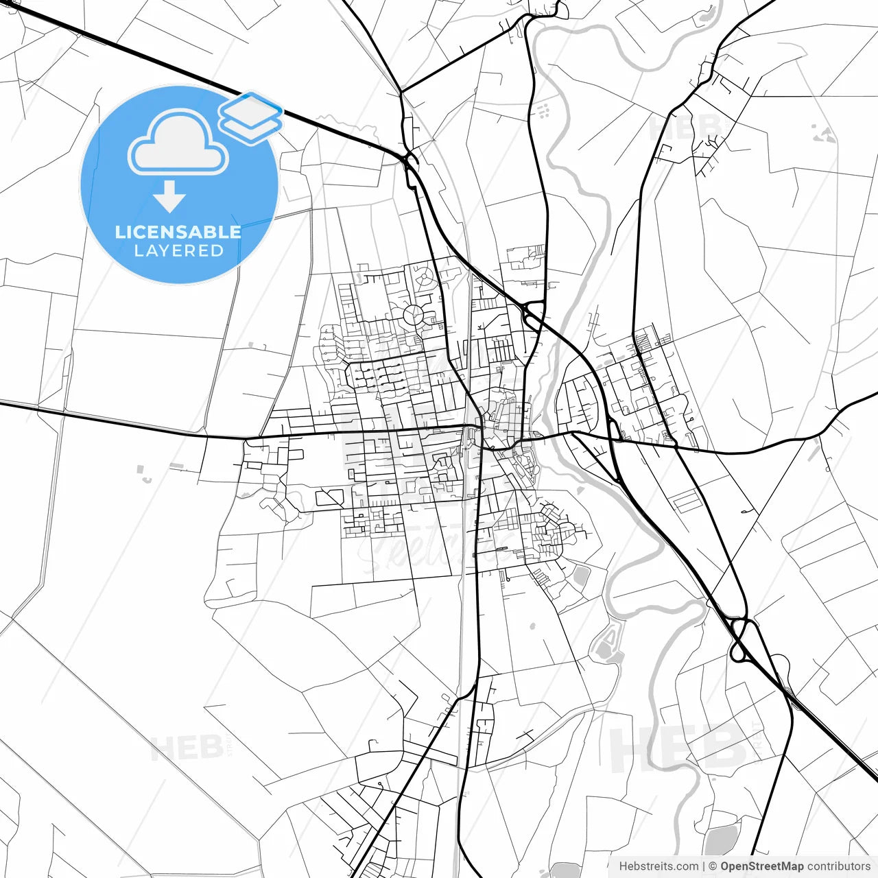 Layered PDF map of Neustadt am Rubenberge, Lower Saxony, Germany