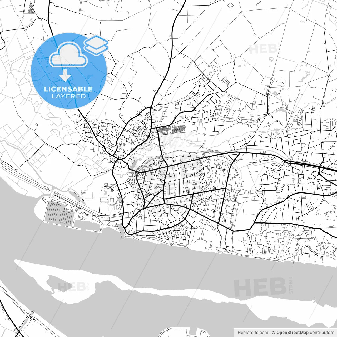 Layered PDF map of Wedel, Schleswig-Holstein, Germany