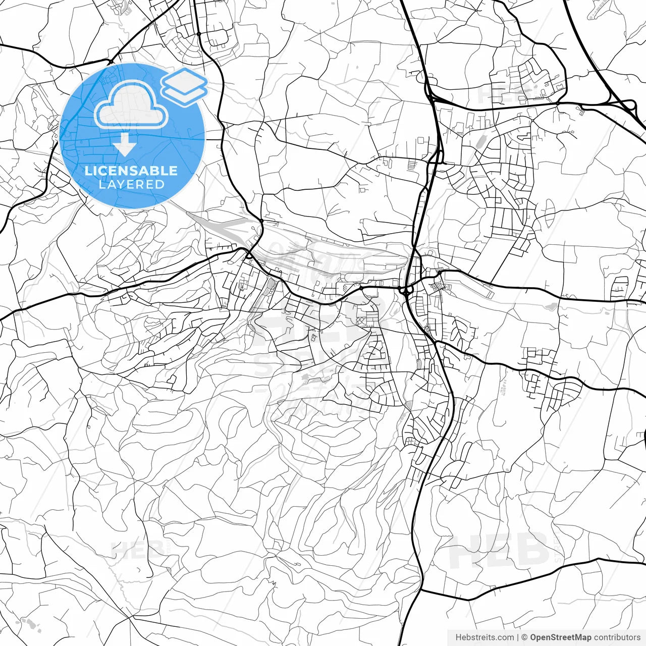 Layered PDF map of Georgsmarienhutte, Lower Saxony, Germany