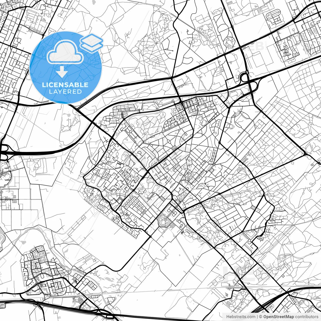 Layered PDF map of Zeist, Utrecht, Netherlands
