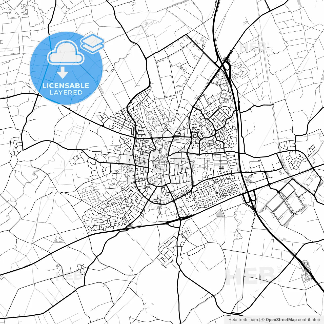 Layered PDF map of Venray, Limburg, Netherlands