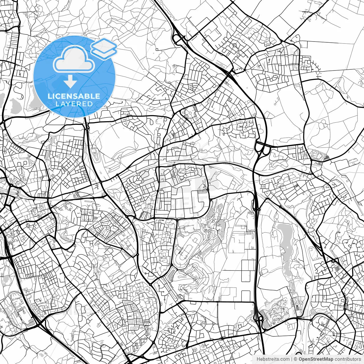 Layered PDF map of Landgraaf, Limburg, Netherlands