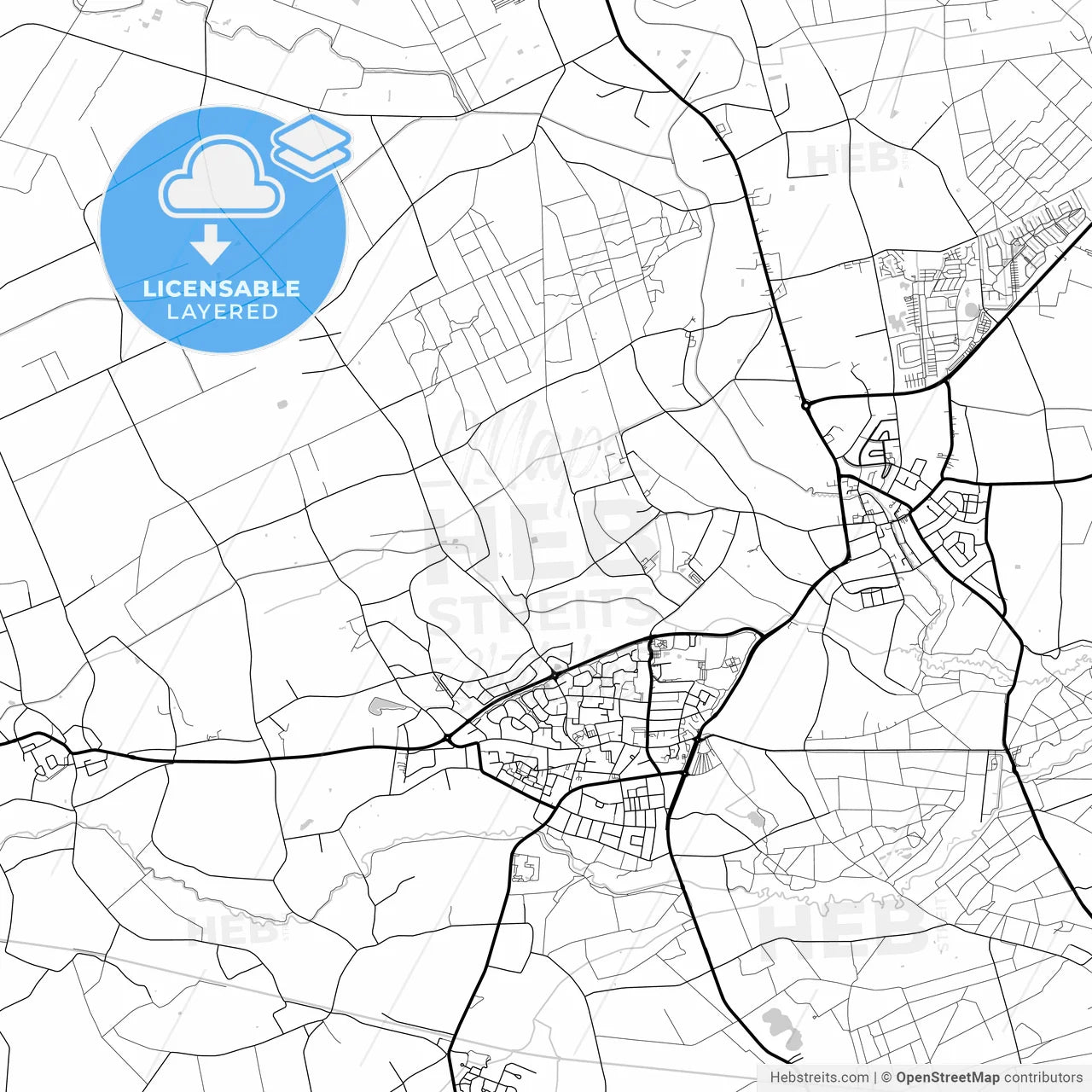 Layered PDF map of Leudal, Limburg, Netherlands