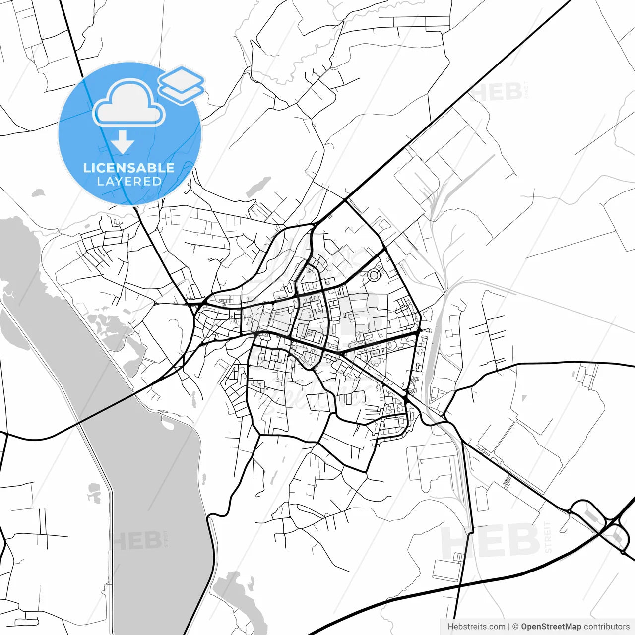 Layered PDF map of Slatina, Olt, Romania
