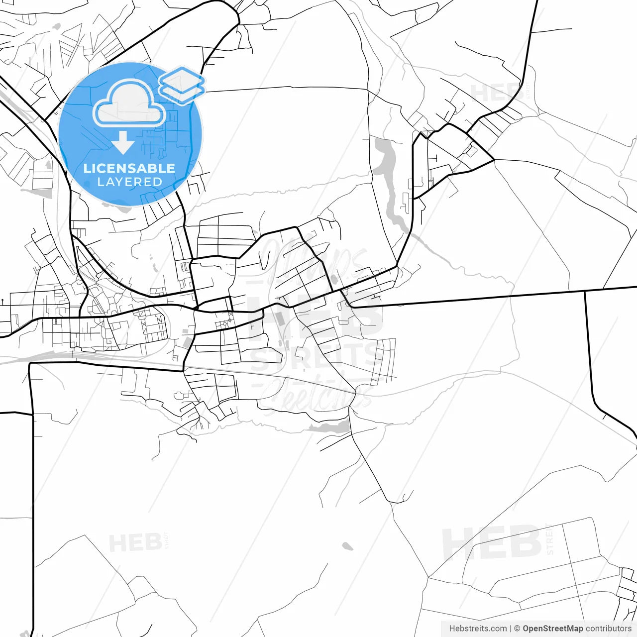 Layered PDF map of Donskoy, Tula Oblast, Russia