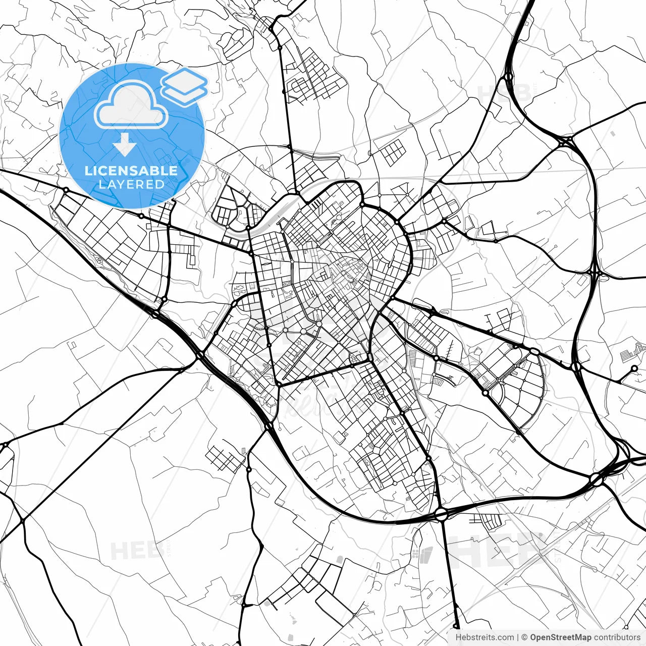 Layered PDF map of Reus, Tarragona, Spain