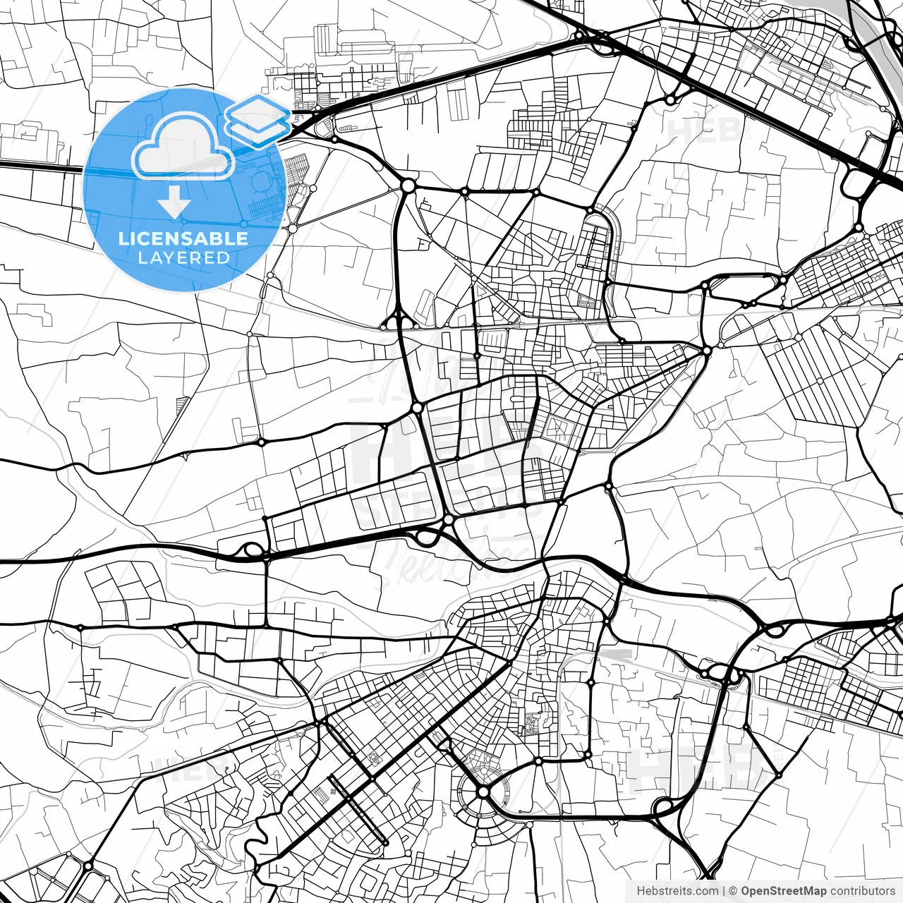 Layered PDF map of Alaquàs, 46970, Spain