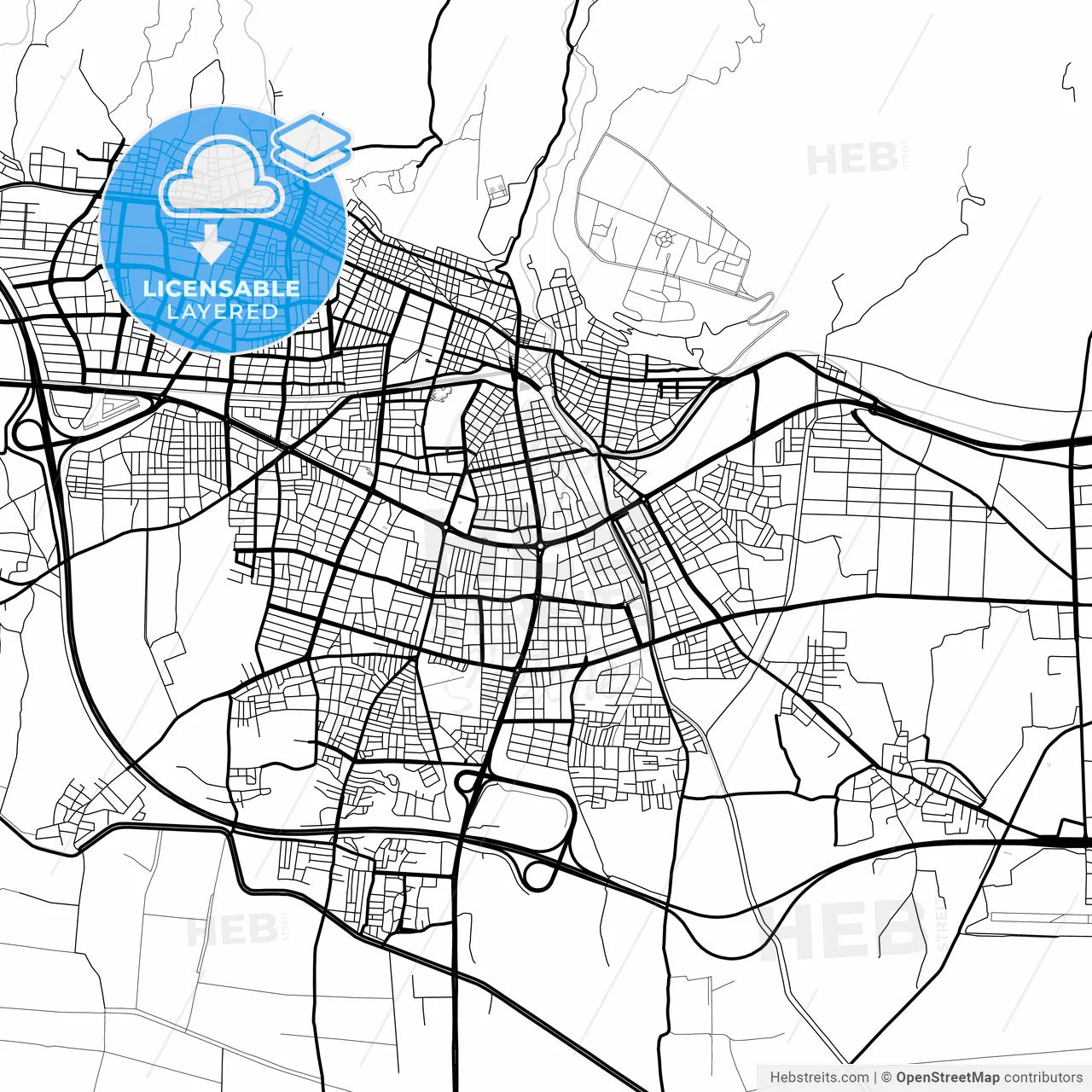 Layered PDF map of Aydın, Aydın, Turkey