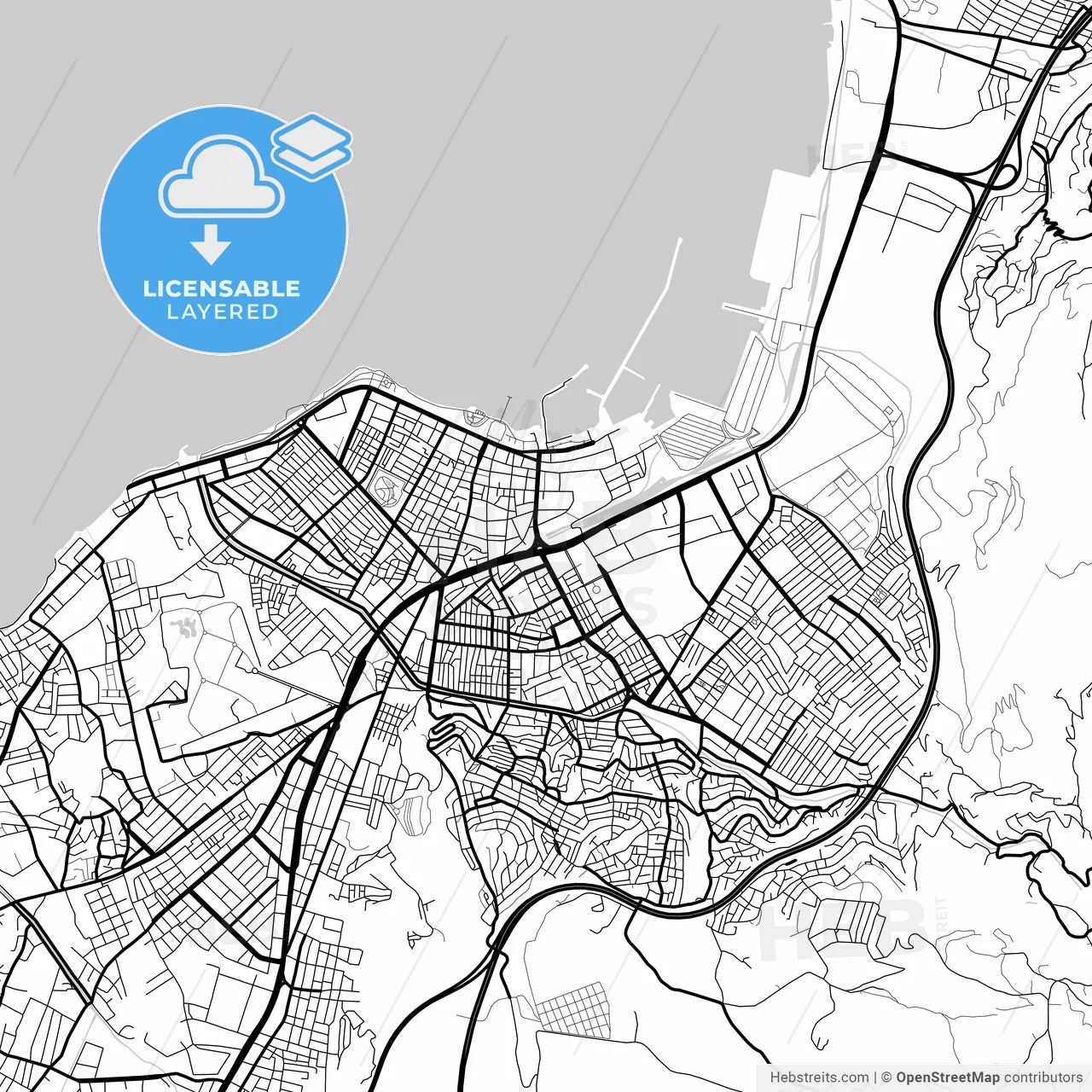 Layered PDF map of İskenderun, Hatay, Turkey