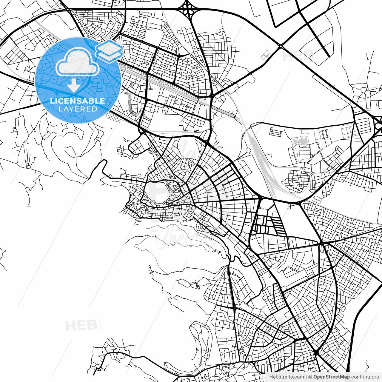 Layered PDF map of Afyon, Afyon, Turkey