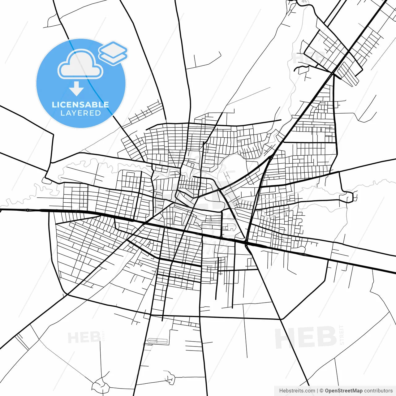 Layered PDF map of Kızıltepe, Mardin, Turkey