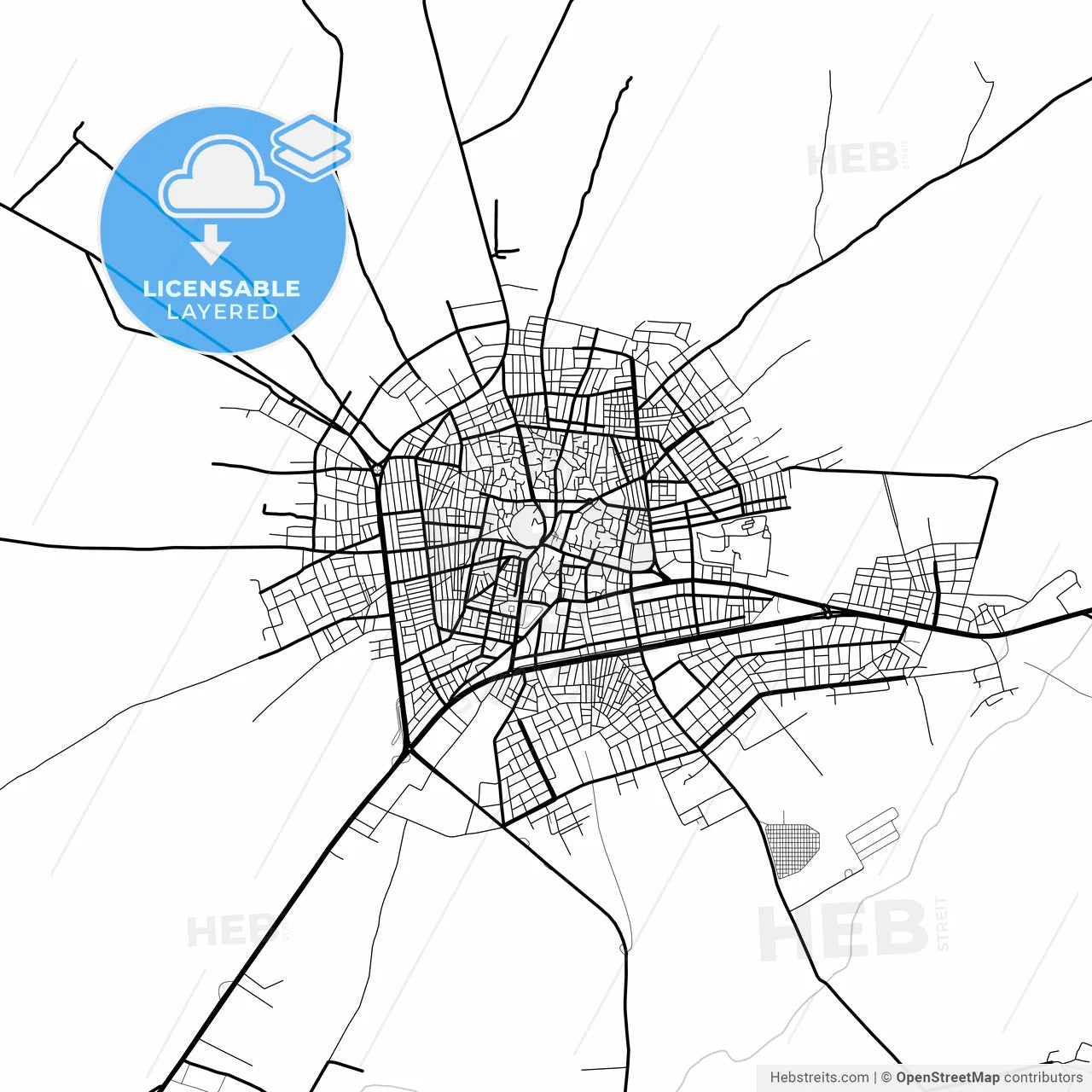 Layered PDF map of Siverek, Şanlıurfa, Turkey
