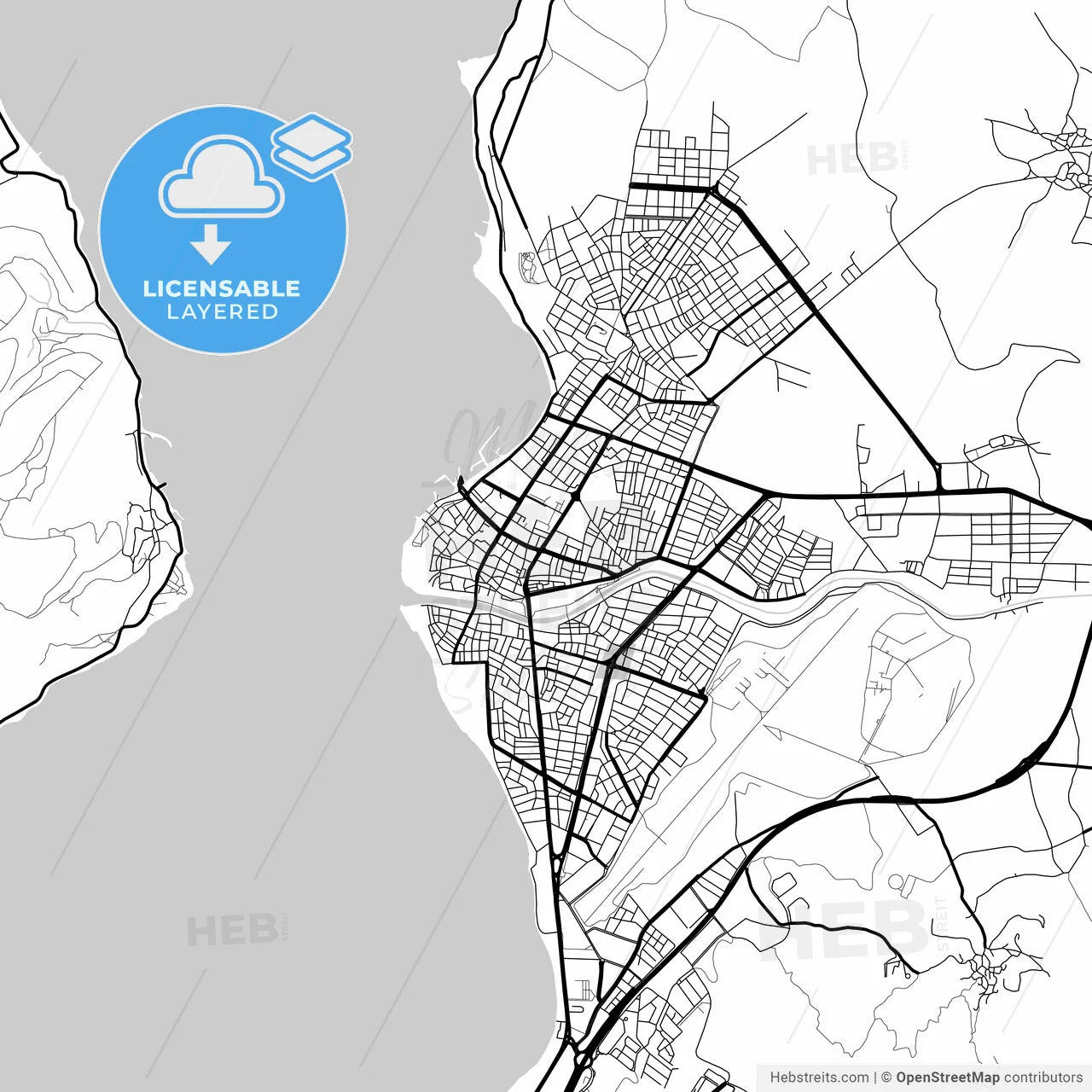 Layered PDF map of Çanakkale, Çanakkale, Turkey