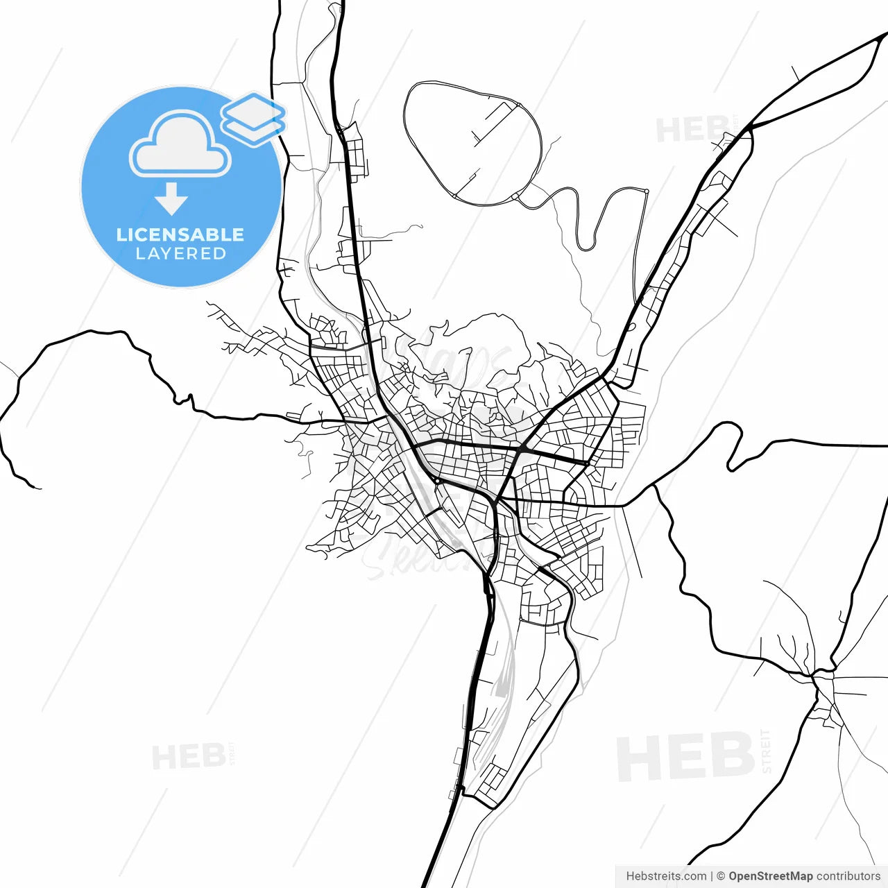 Layered PDF map of Çankırı, Çankırı, Turkey