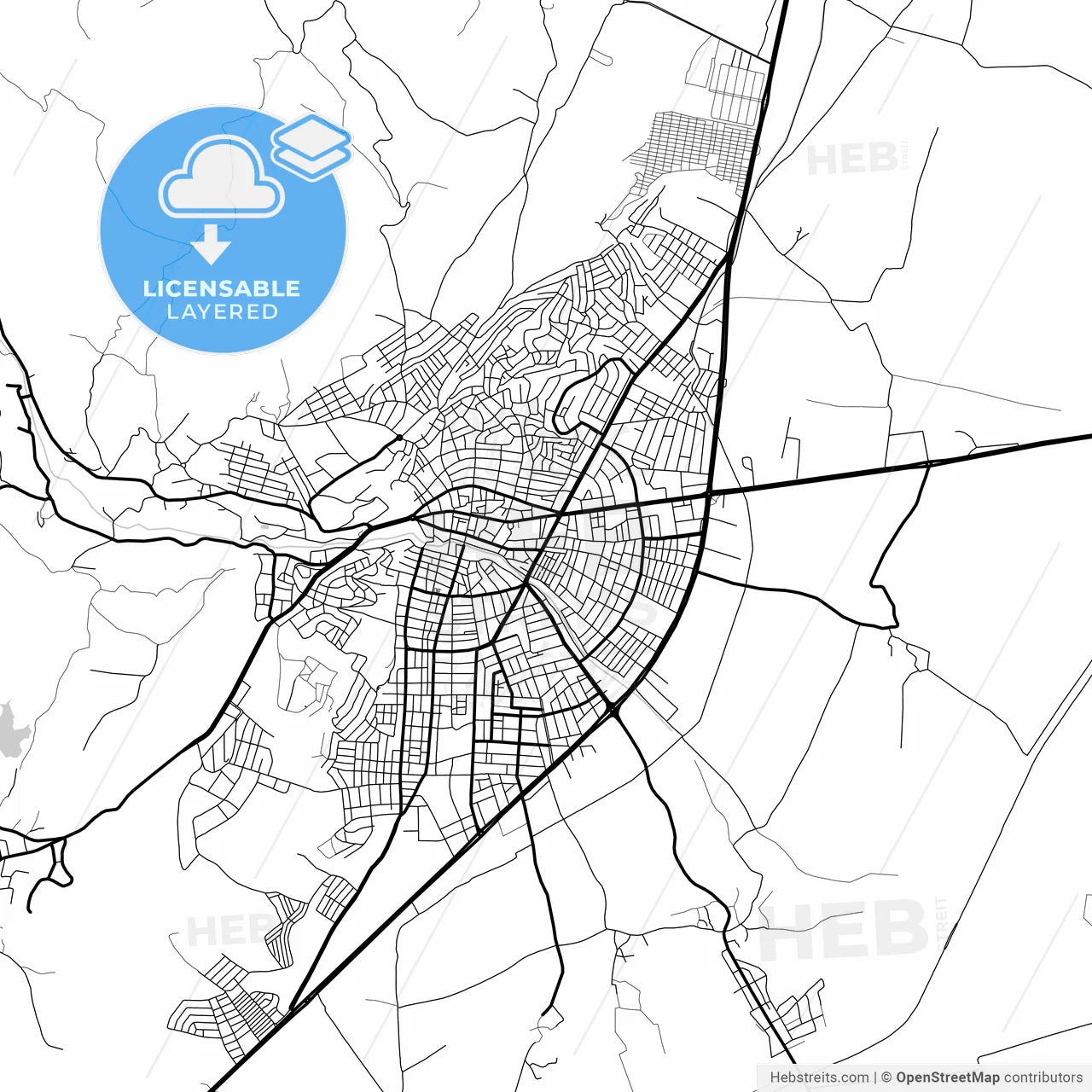Layered PDF map of Kırıkhan, Hatay, Turkey