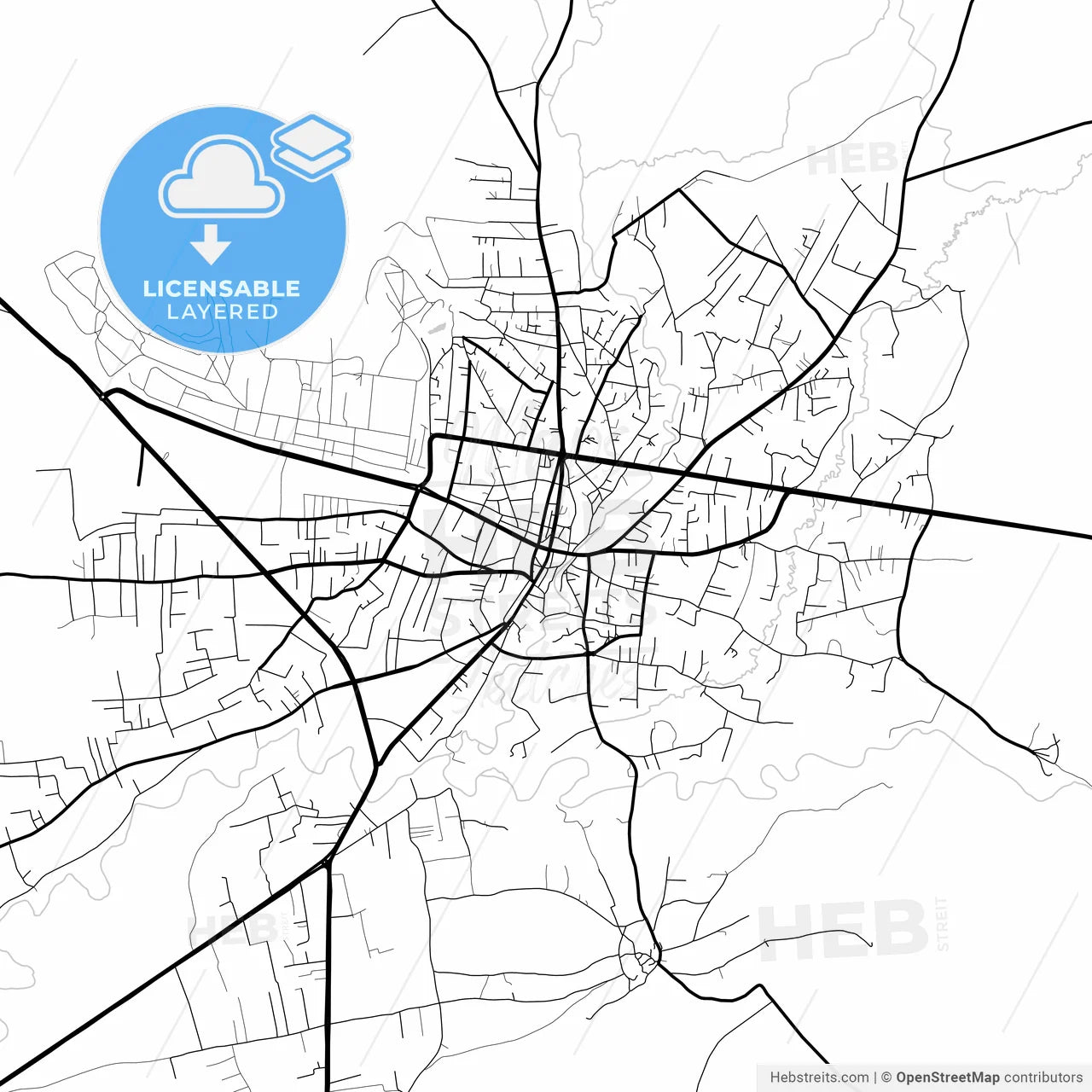 Layered PDF map of Patnos, Ağrı, Turkey
