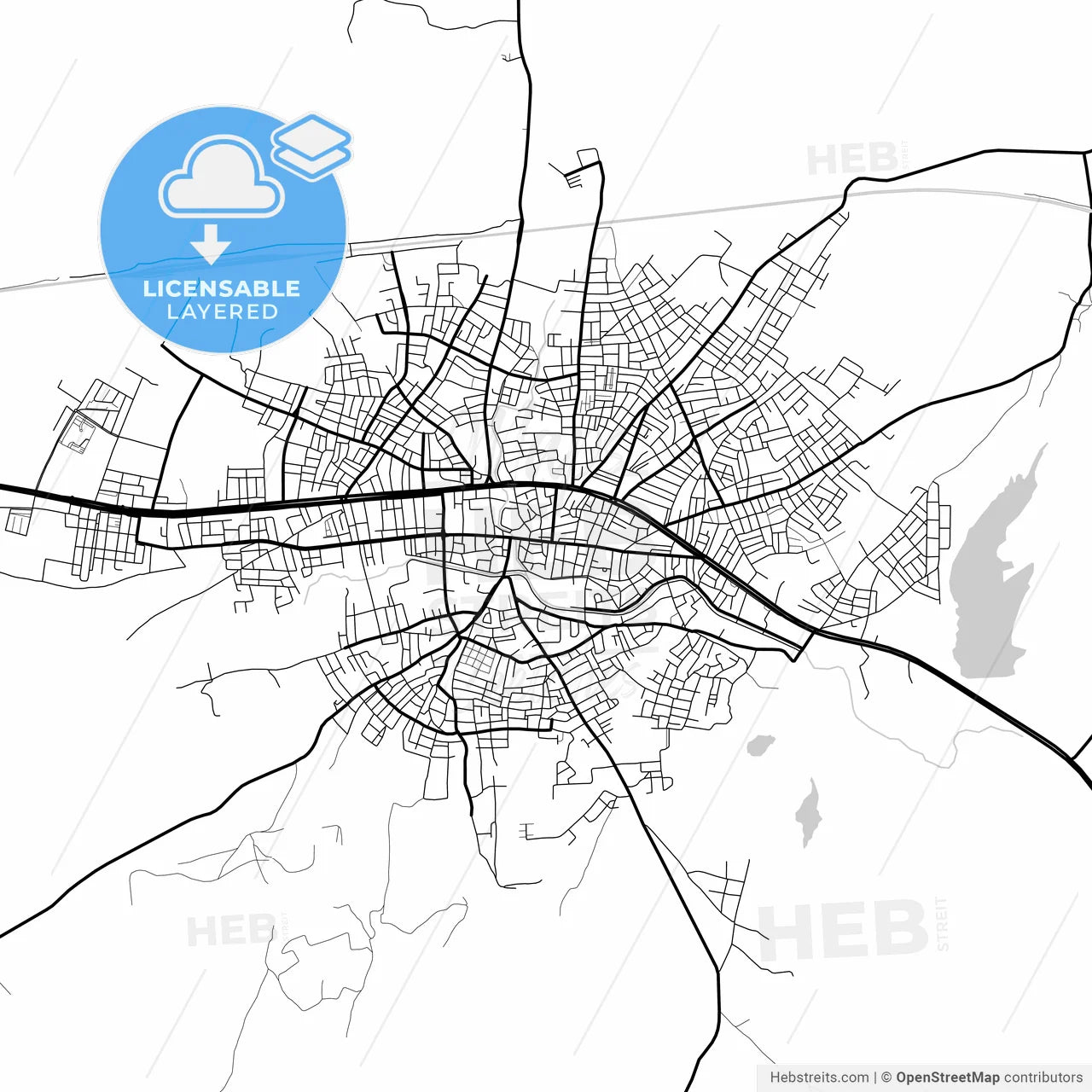 Layered PDF map of Sorgun, Yozgat, Turkey