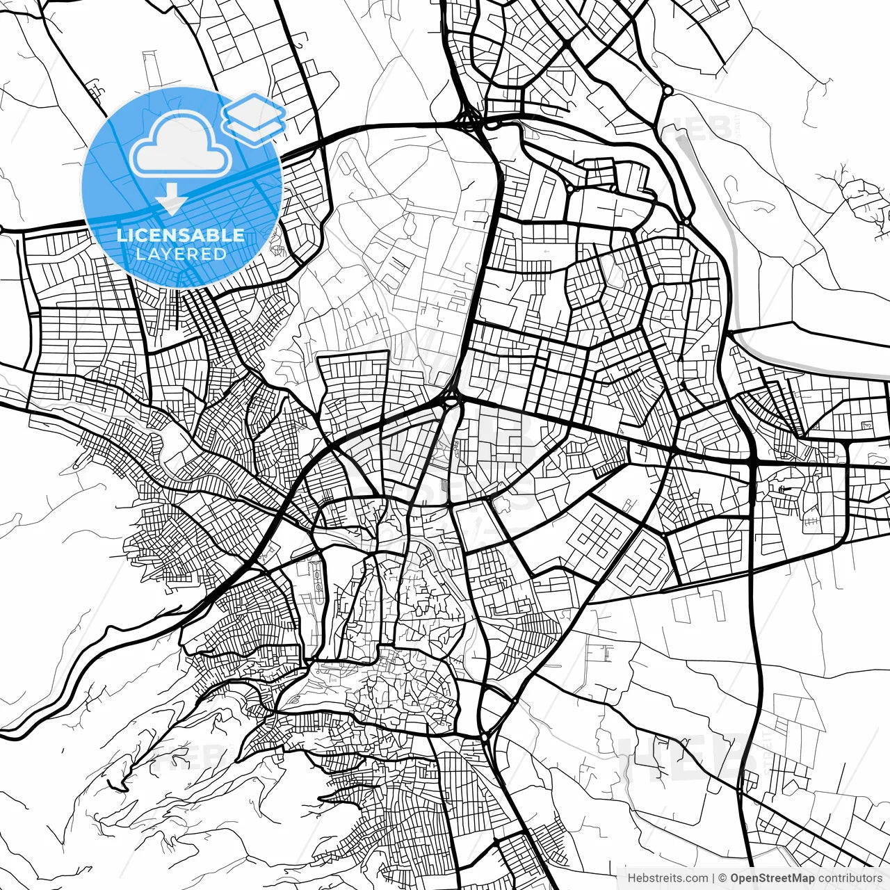 Layered PDF map of Karaköprü, Şanlıurfa, Turkey