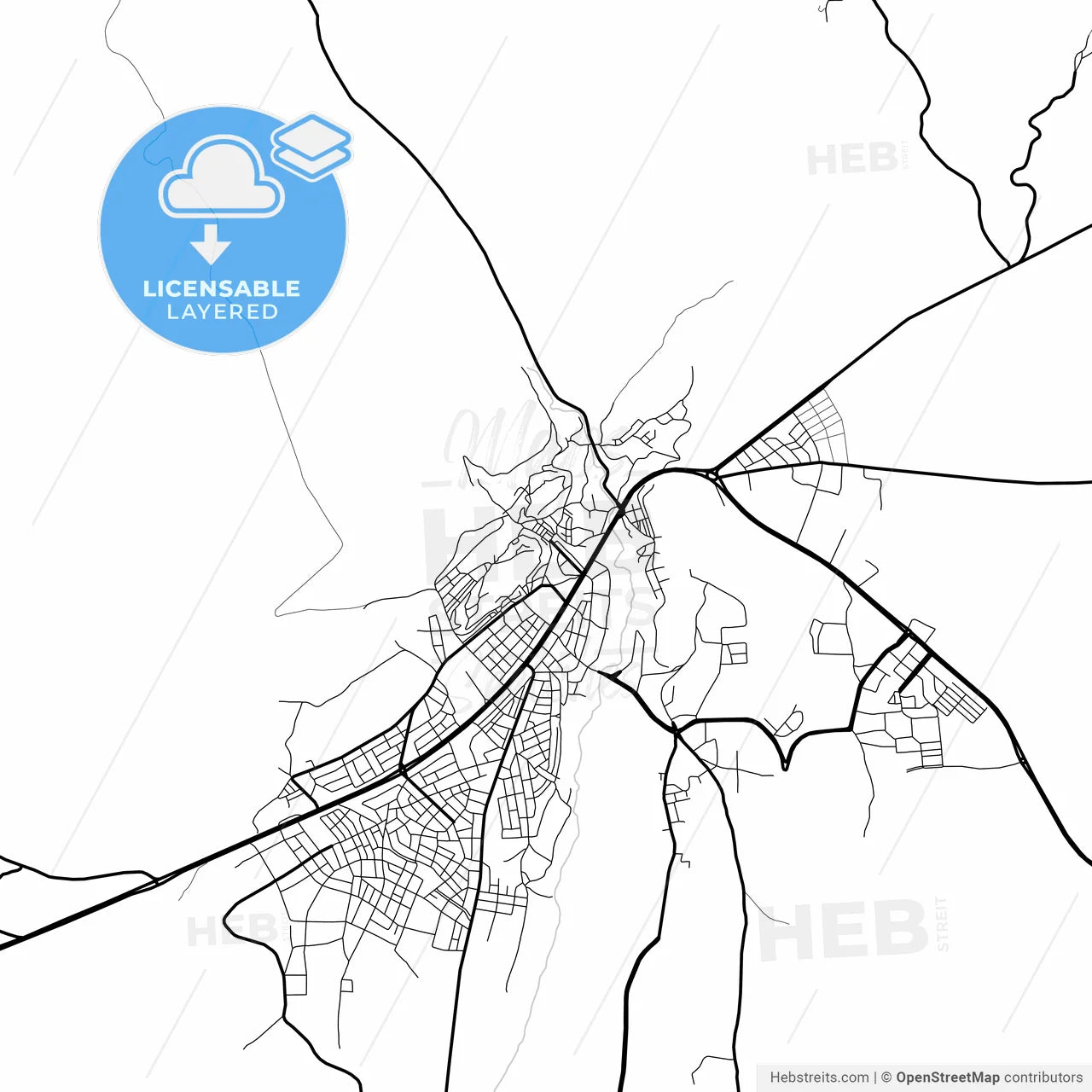 Layered PDF map of Beypazarı, Ankara, Turkey