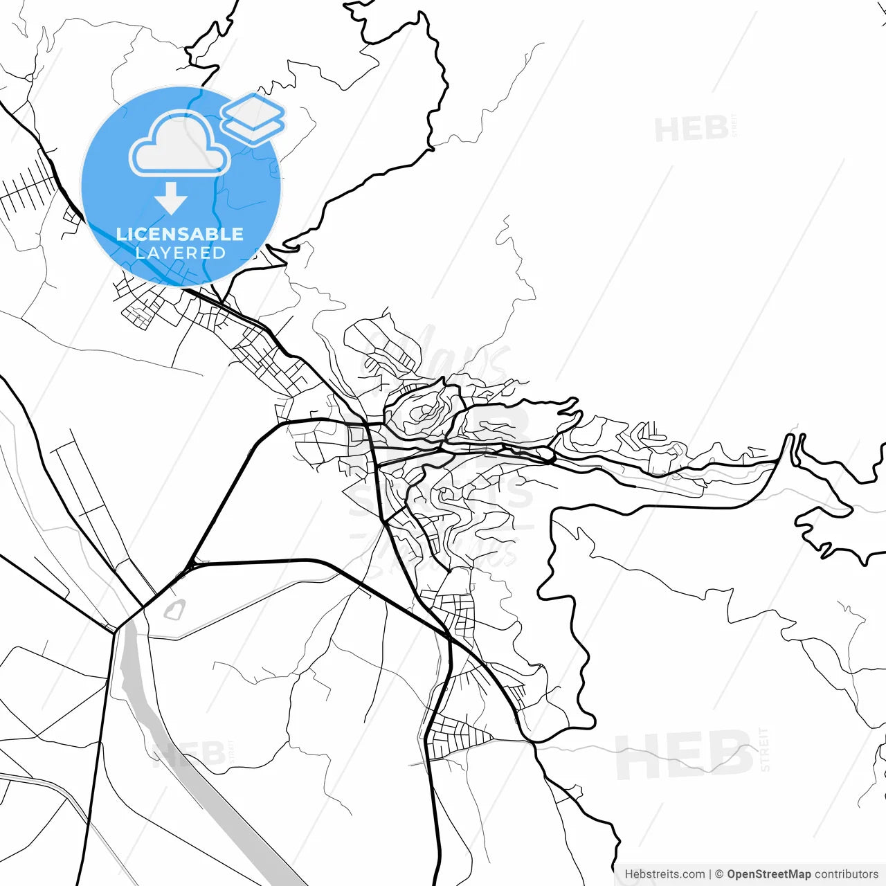 Layered PDF map of Niksar, Tokat, Turkey
