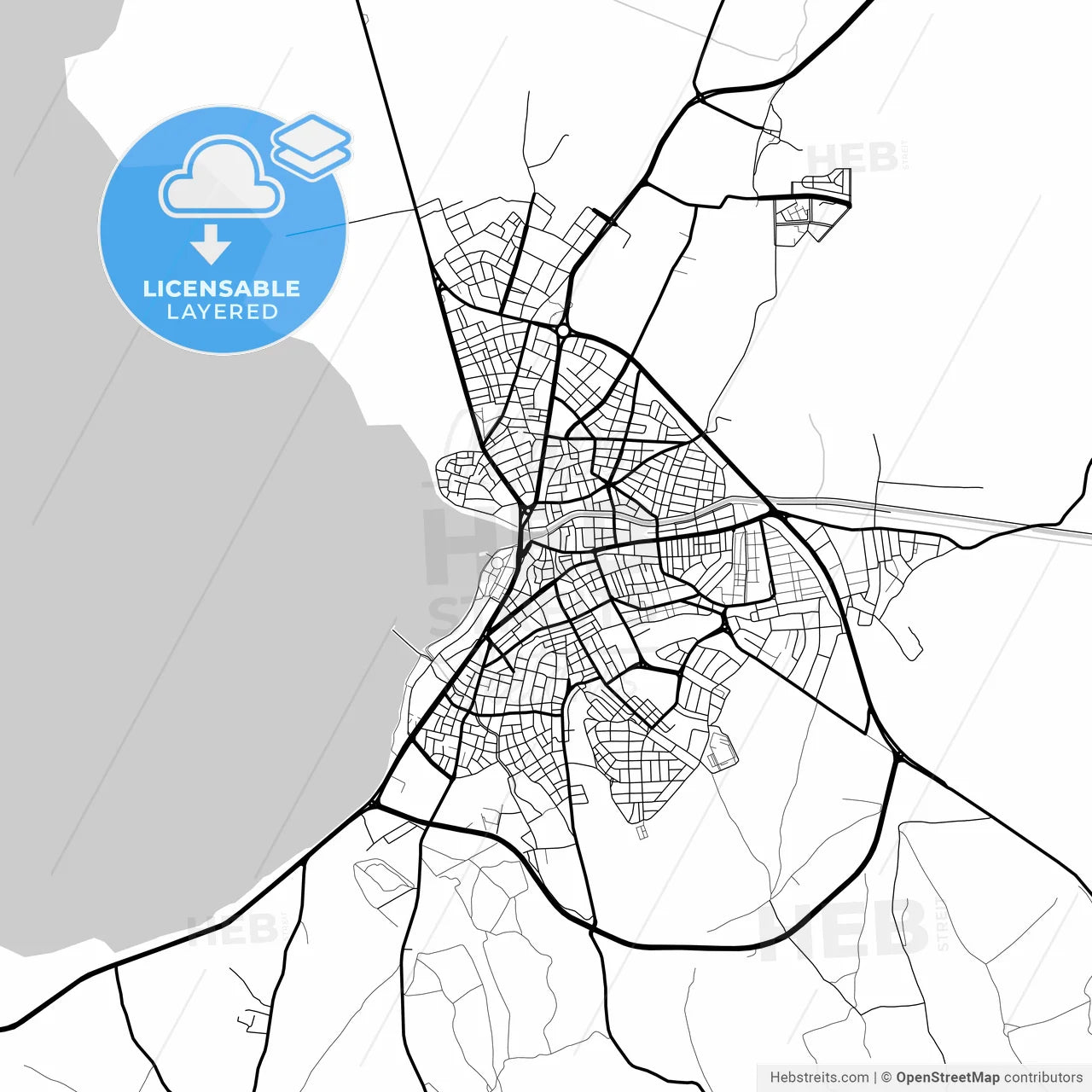 Layered PDF map of Beyşehir, Konya, Turkey