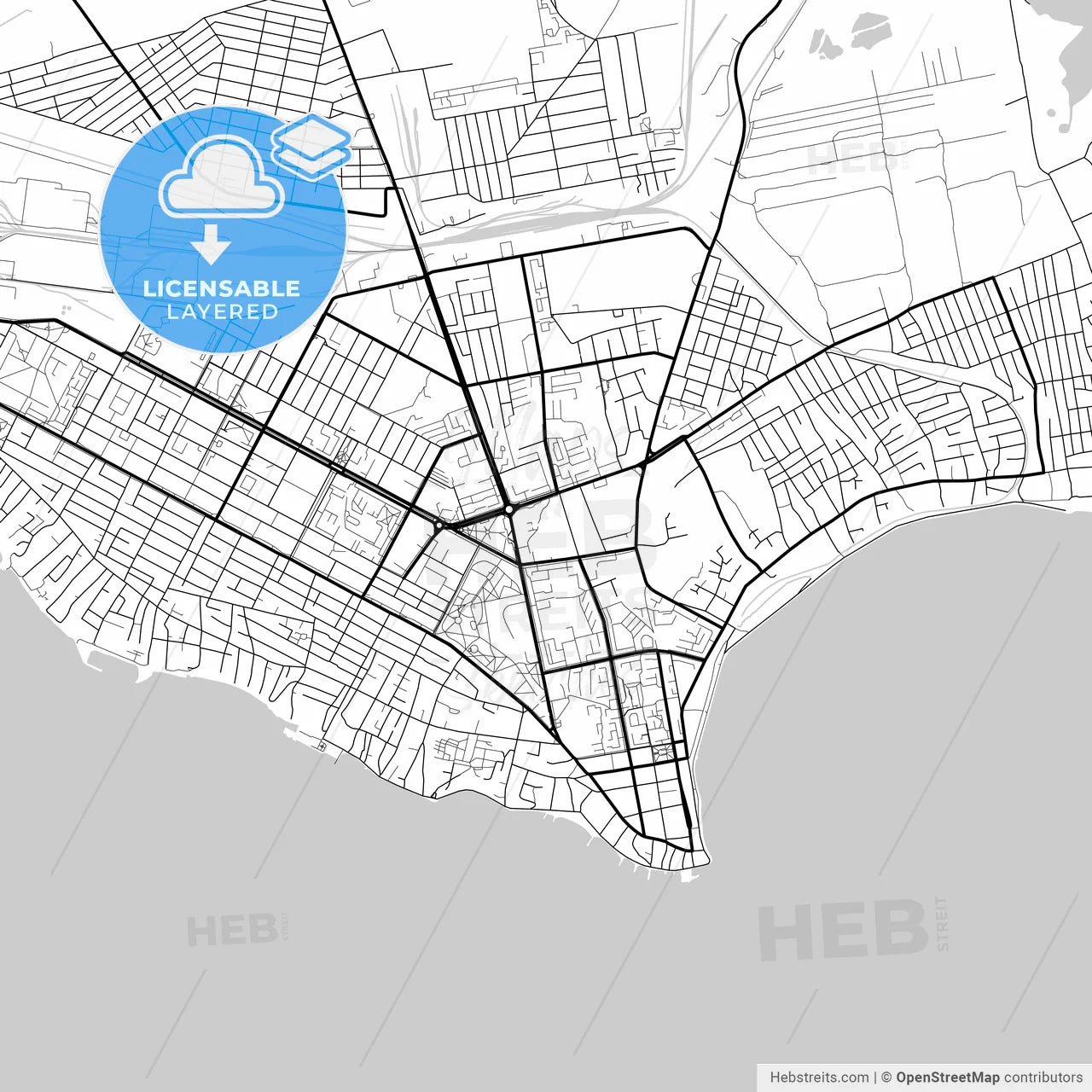 Layered PDF map of Nikopol, Dnipropetrovsk Oblast, Ukraine