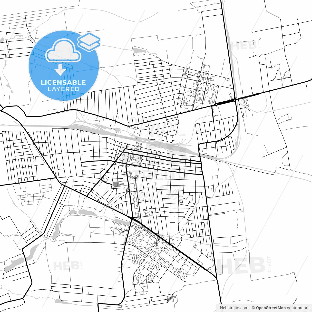 Layered PDF map of Pokrovsk, Donetsk Oblast, Ukraine