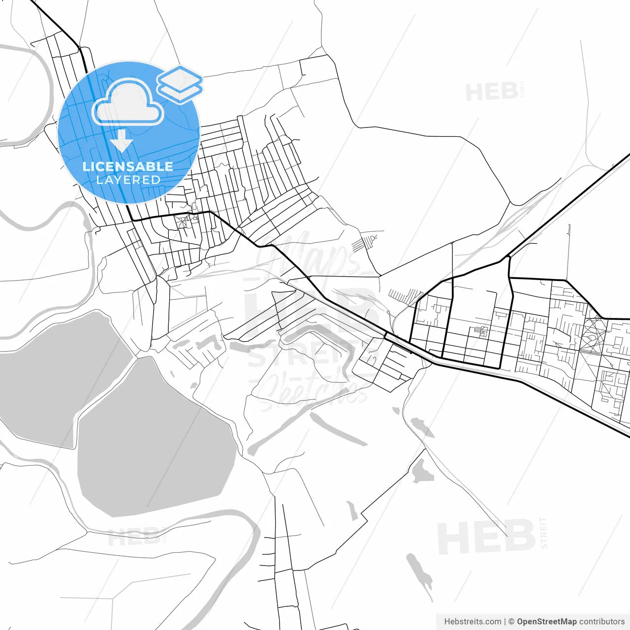 Layered PDF map of Pokrov, Dnipropetrovsk Oblast, Ukraine