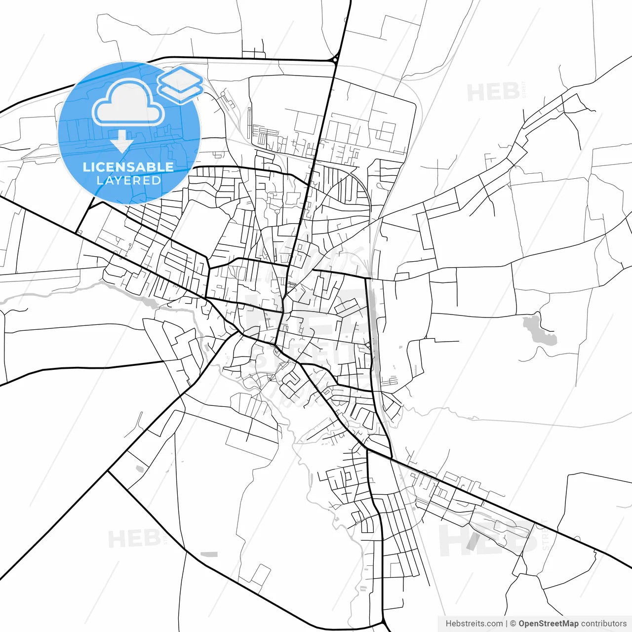 Layered PDF map of Volodymyr-Volynskyi, Volyn Oblast, Ukraine