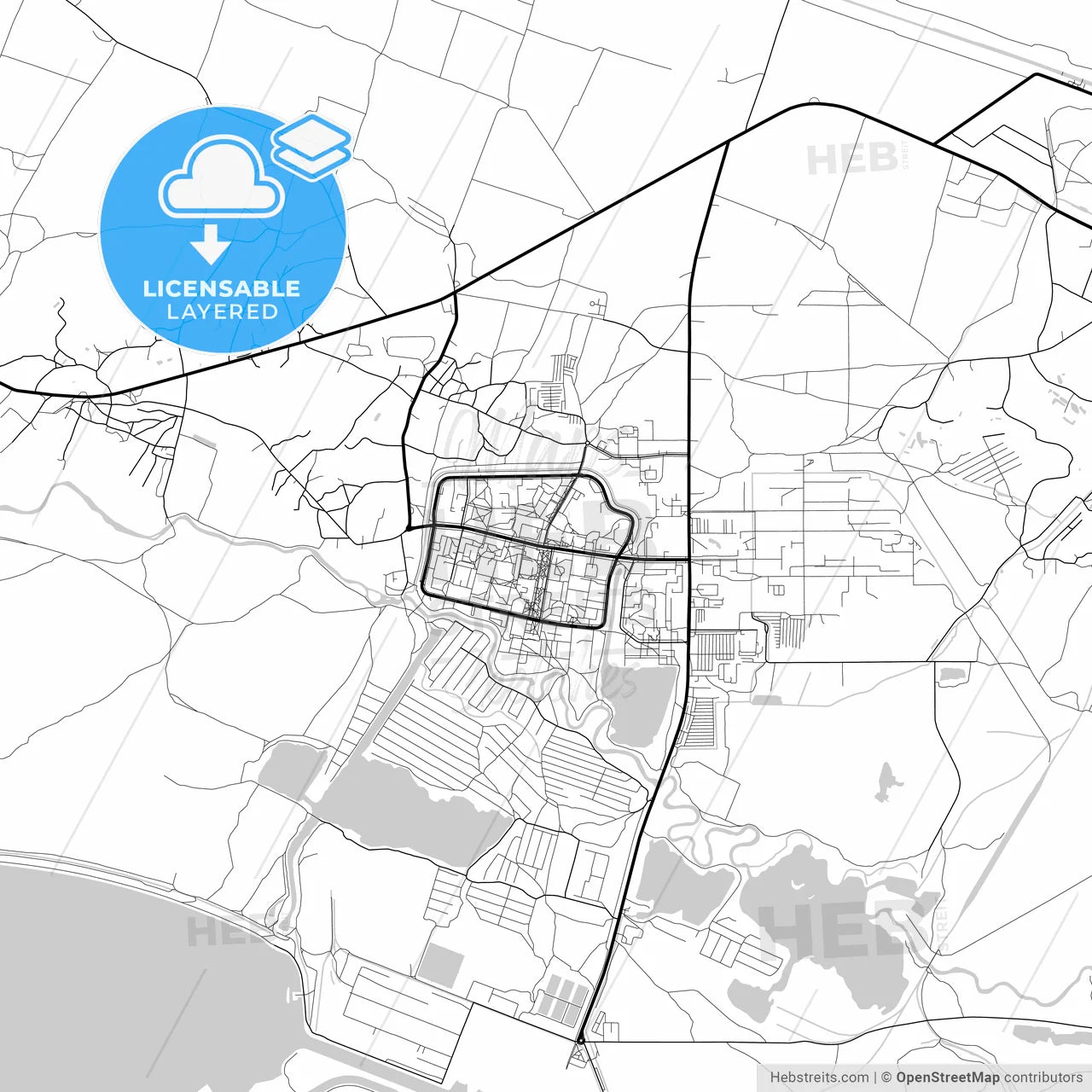 Layered PDF map of Netishyn, Khmelnytskyi Oblast, Ukraine
