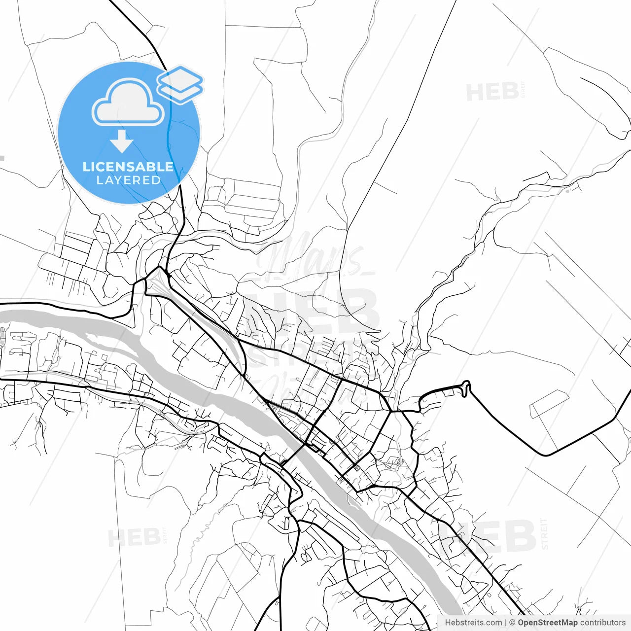 Layered PDF map of Mohyliv-Podilskyi, Vinnytsia Oblast, Ukraine
