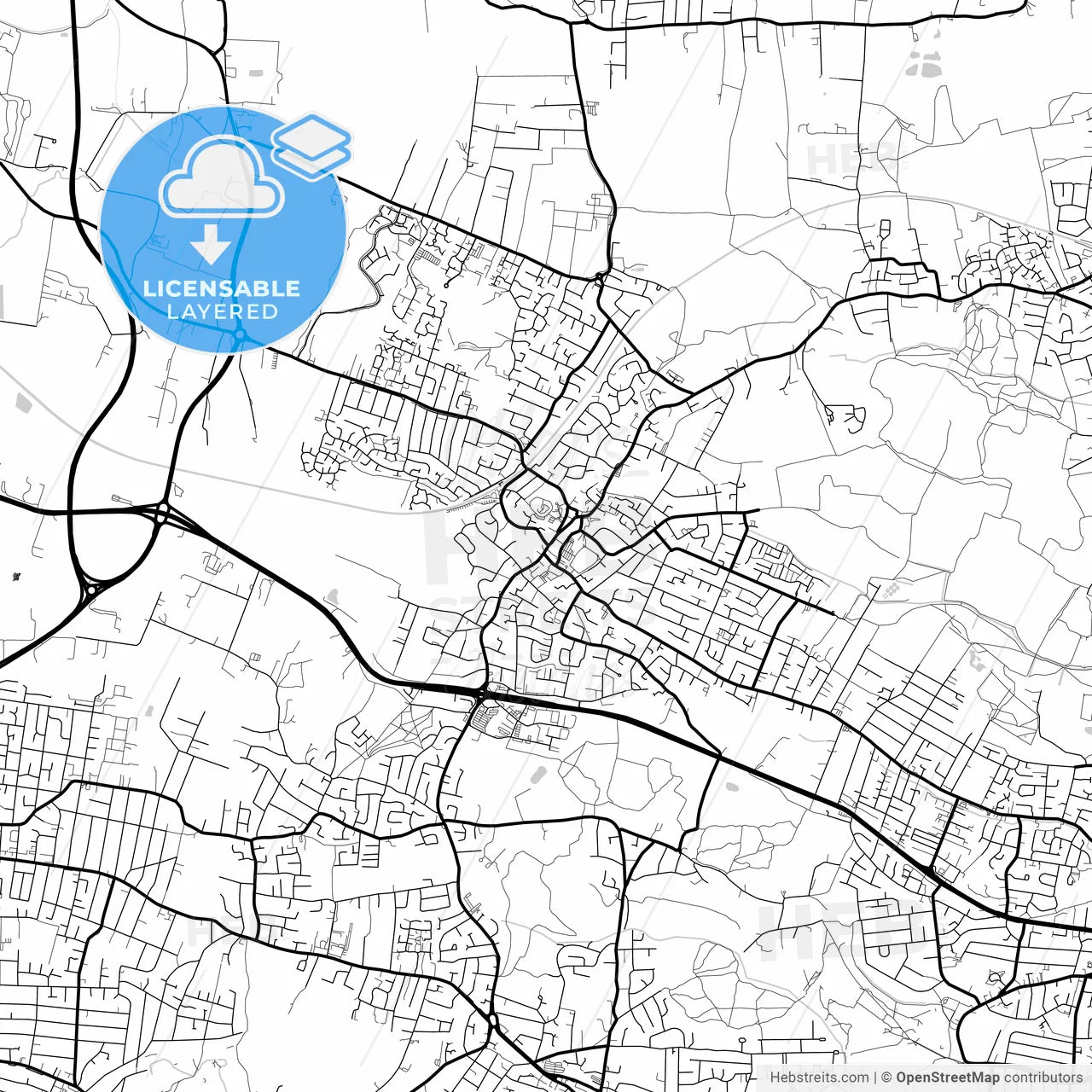Layered PDF map of Rayleigh, East of England, England