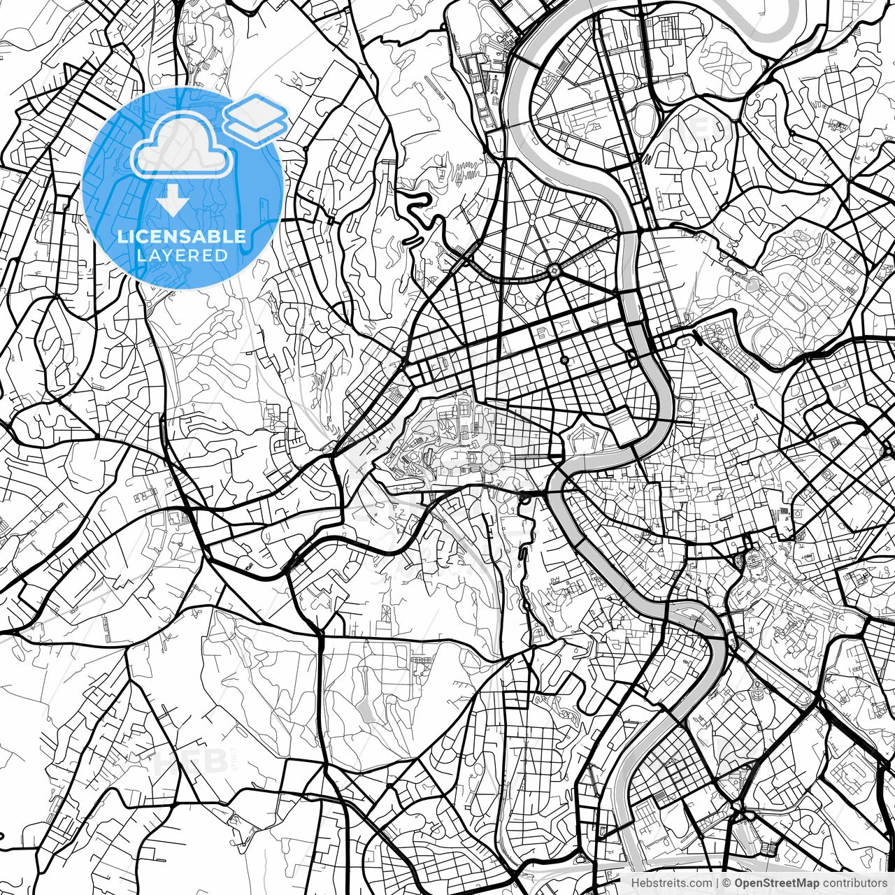 Layered PDF map of Vatican City, Vatican