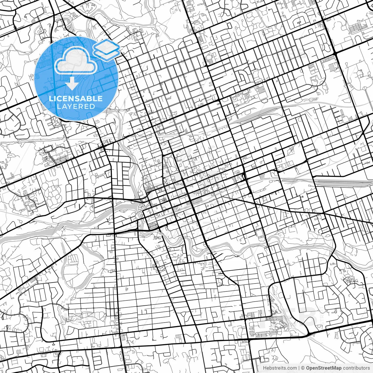 Layered PDF map of London, Ontario, Canada