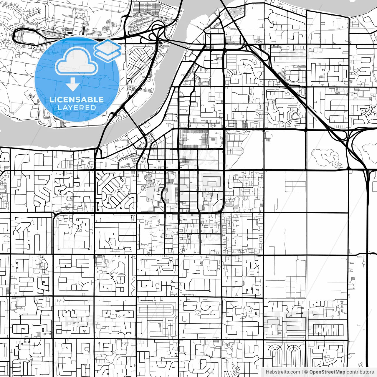 Layered PDF map of Richmond, British Columbia, Canada
