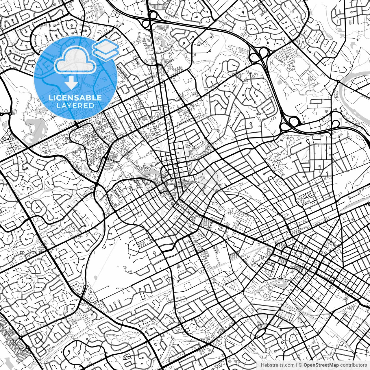 Layered PDF map of Waterloo, Ontario, Canada