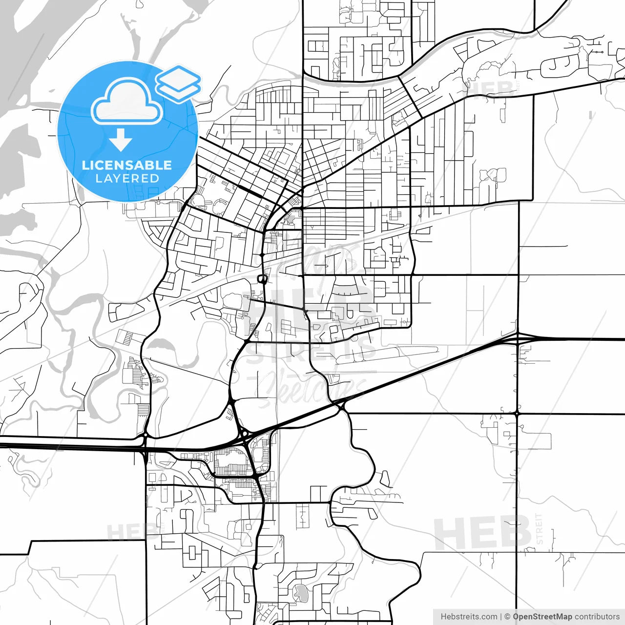 Layered PDF map of Chilliwack, British Columbia, Canada