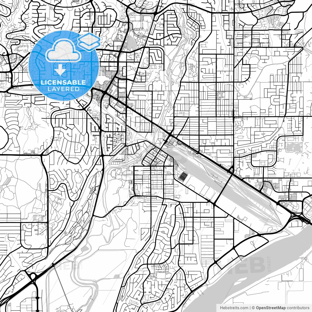 Layered PDF map of Port Coquitlam, British Columbia, Canada