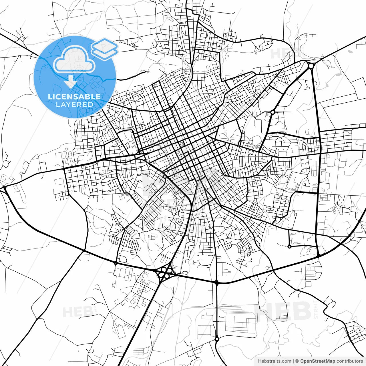 Layered PDF map of Holguín, Holguín, Cuba