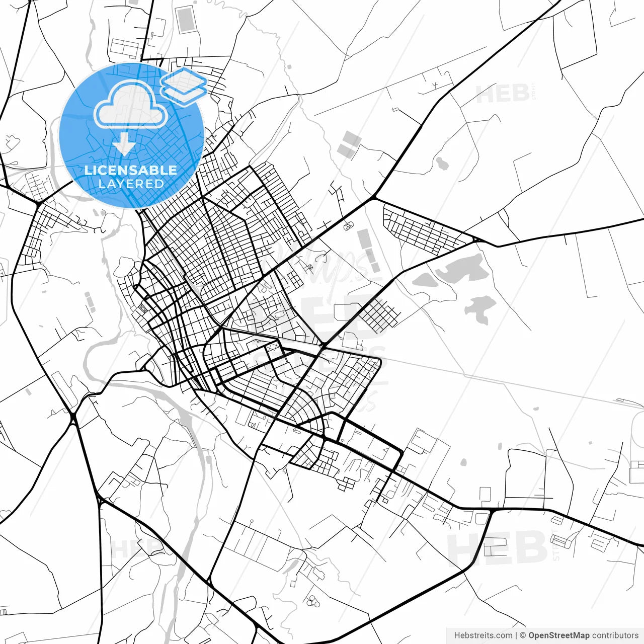 Layered PDF map of Bayamo, Granma, Cuba